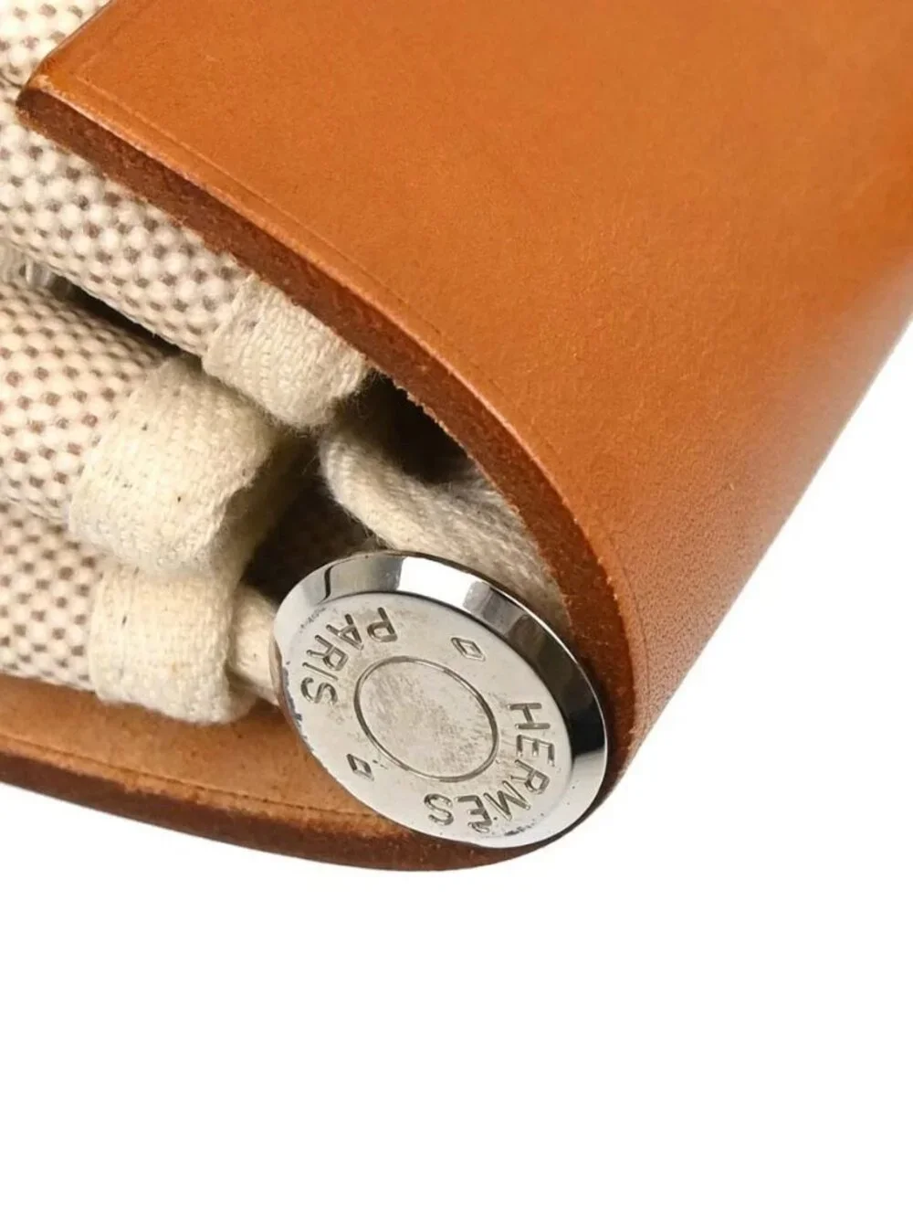 Hermes Beige Brown Toile H Herbag a Dos 2 in 1 Backpack C□E 168480